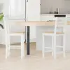  Étkező Székek 2 pcs Fehér 40 x 47,5 x 99,5 cm Tömör Gumi Fa