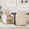  Étkező Székek kerekekkel 2 pcs Krém 57 x 67 x 95 cm szövet