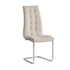  Étkezőszék, bézs Dulux Velvet szövet/króm, SALOMA NEW bútor