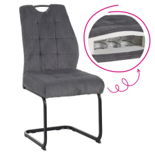  Étkezőszék, szürke/fekete, KELMA bútor