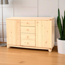 Etsberger Claudia 2 ajtós 4 kisfiókos fenyő komód bútor