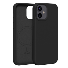 Etteri Silicone MagSafe-kompatibilis tok iPhone 12/12 Pro - fekete tok és táska