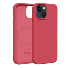 Etteri Silicone MagSafe-kompatibilis tok iPhone 14 - málnapiros tok és táska