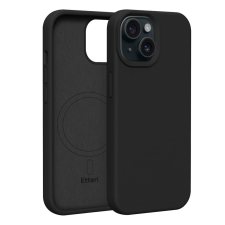 Etteri Silicone MagSafe-kompatibilis tok iPhone 15 - fekete tok és táska