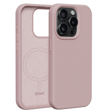 Etteri Silicone MagSafe-kompatibilis tok iPhone 15 Pro - halvány rózsaszín tok és táska