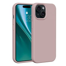 Etteri Silicone tok iPhone 15 - halvány rózsaszín tok és táska