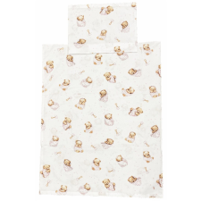 EU Gyerek ágyneműhuzat garnitúra 100x135 cm, 40x60 cm - Fehér színű, macis babaágynemű, babapléd