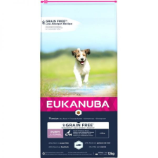 Eukanuba Grain Free Puppy &amp; Junior Small &amp; Medium Ocean Fish 12 kg kutyaeledel