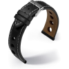 Eulit Barington Racing bőr óraszíj, fekete 22mm