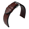 Eulit Woodstock bőr óraszíj, sötétbarna 20mm