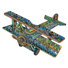 Eureka Fa puzzle – Kétfedelü repülőgép (FSC-wood) puzzle, kirakós