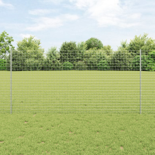 Euro Kerítés 10 db U Oszloppal Ezüst 1,2x10 m Acél építőanyag