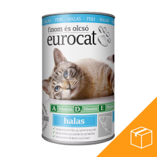 ,Euro Pet, Euro Cat Konzerv Macskáknak (Hal) - 24x415 g macskaeledel