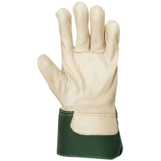 Euro Protection EP munkavédelmi bőrkesztyű, szürke színmarha/zöld vászon kézhát 10-es méret