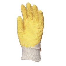 Euro Protection EP munkavédelmi mártott sárga latex, csúszásbiztos, szellőző kézhát 10-es méret védőkesztyű
