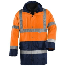 Euro Protection Fluo 4/1pe sárga/kék kabát (HV narancs, XXL)