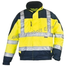 Euro Protection Fluo dzseki-aibo bélelt narancs (HV sárga/sötétkék, L) láthatósági ruházat