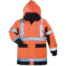 Euro Protection Kabát Kanata 4:1 Hi-Viz PE narancs/kék 2XL láthatósági ruházat
