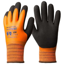 Euro Protection Kesztyű Eurowinter téli latex tenyér+csb réteg fekete/narancs 10 védőkesztyű