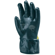Euro Protection Kesztyű tenyéren kevlar-ra háton pamutra kétszer mártott nitril vágásbiztos zöld 9