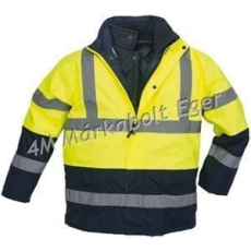 Euro Protection Roadway 4/1 kabát kifutó (HV sárga/sötétkék, L)