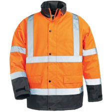 Euro Protection Roadway narancs/kék pes kabát (HV narancs/kék, L) láthatósági ruházat