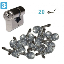  Euro Secure ES.Ni biztonsági zárbetét + 20 kulcs, 30/70mm zár és alkatrészei