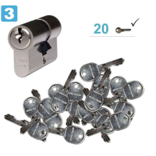 Euro Secure ES.Ni biztonsági zárbetét + 20 kulcs, 55/60mm zár és alkatrészei