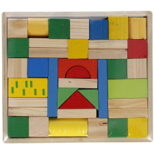 Euro-Trade Fa építőkocka készlet 42db-os barkácsolás, építés