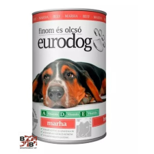 EURODOG EURO DOG kutyakonzerv 1240g marhahússal kutyaeledel
