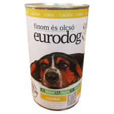  Eurodog kutya-konzerv 1240g csirkés kutyaeledel