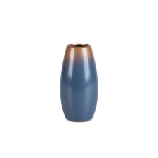 Eurofirany Nessa 03 kerámia váza Kék/arany 11x11x22 cm dekoráció