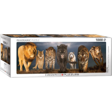 EuroGraphics 1000 db-os Panoráma puzzle - Big Cats (6010-0297) puzzle, kirakós