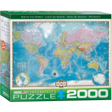 Eurographics 2000 db-os puzzle - Map of the World (8220-0557) puzzle, kirakós