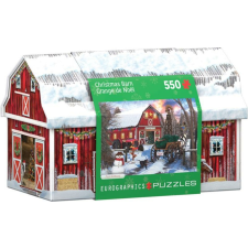 Eurographics 550 db-os puzzle fém dobozban - Christmas Barn (8551-5665) puzzle, kirakós