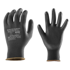  EUROLITE 13P110 FEKETE PRECÍZIÓS PU MÁRTOTT KESZTYŰ, méret: 11 védőkesztyű