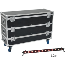 Eurolite Set 12x LED BAR-12 QCL RGB+UV Bar + Case with wheels világítás