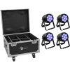 Eurolite Set 4x AKKU IP PAR 7 QCL WDMX + Case with charging funktion