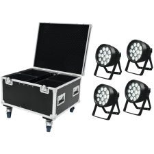 Eurolite Set 4x LED IP PAR 14x8W QCL + Case világítás