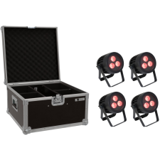 Eurolite Set 4x LED IP PAR 3x9W SCL Spot + Case világítás