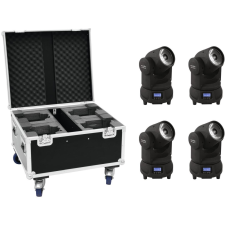 Eurolite Set 4x LED TMH-X1 Moving-Head Beam + Case világítás