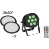 Eurolite Set LED IP PAR 7x9W SCL Spot + 2x Diffuser cover (15x60° and 40°)