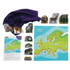 Európa és állatai - fa puzzle szett puzzle, kirakós