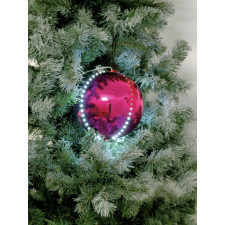 EuroPalms LED hógolyó 8cm rózsaszín 5x világítás