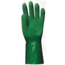 EuroProtection 3815 MÁRTOTT ZÖLD KREPP LATEX munkavédelmi kesztyű, ÉRDES, CSÚSZÁSÁLLÓ, 32CM védőkesztyű