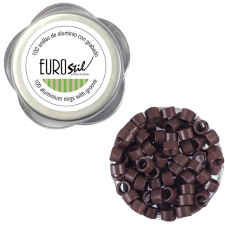 Eurostil Aluminium Mikrogyűrű Burgundy 100db 02927 hajápoló eszköz