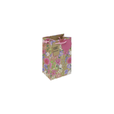 Eurowrap Ltd. Eurowrap ajándéktasak (12,7x20,3x9 cm) kraft, virágos (5) ajándéktasak
