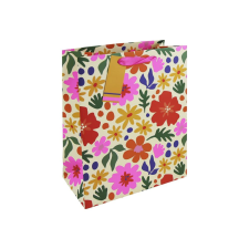 Eurowrap Ltd. Eurowrap ajándéktasak (26,5x33x14 cm) fényes virágos (5) ajándéktasak