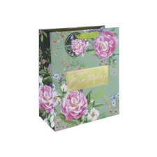 Eurowrap Ltd. Eurowrap ajándéktasak (26,5x33x14 cm) Happy Birthday, pünkösdi rózsás (5) ajándéktasak