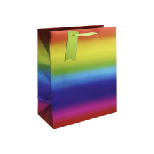 Eurowrap Ltd. Eurowrap ajándéktasak (26,5x33x14 cm) metál szivárványos (5) ajándéktasak